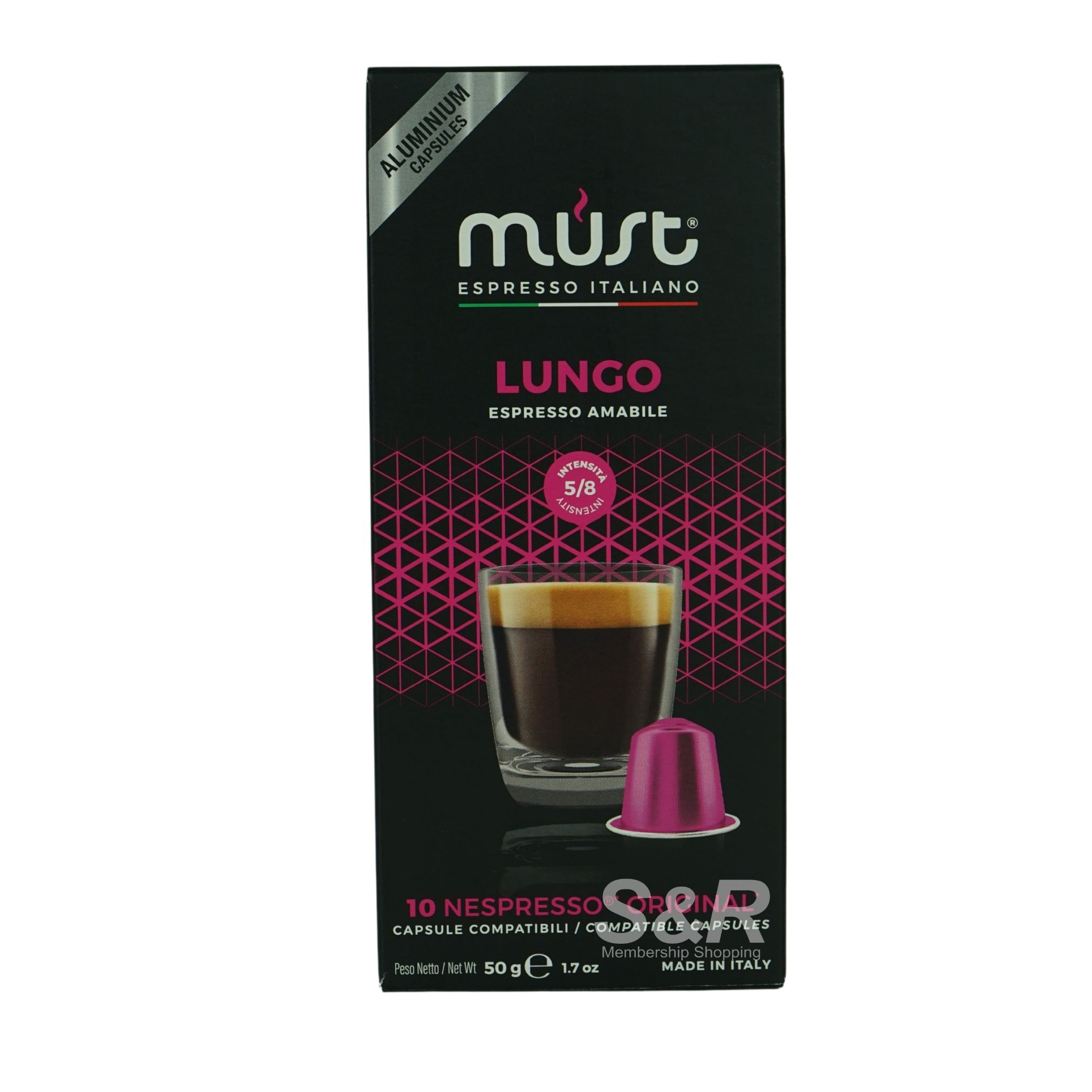 Must Espresso Italiano Lungo Blend 10 capsules Must Espresso Italiano Lungo Blend 10 capsules